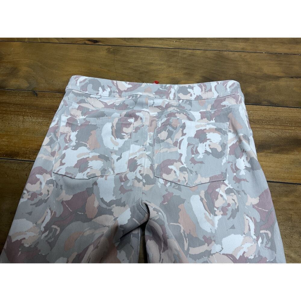 Spanx Blush Bloom Abstract Floral Jean Ish Jegging Legging Ankle Pants Medium - Picture 6 of 9